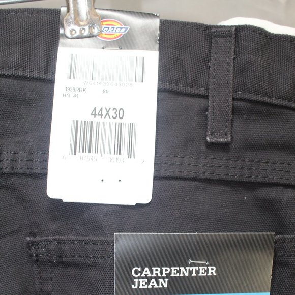 Dickies Mens Relaxed Fit Straight Leg  Black Carpenter Pants Size 44…NWT - Picture 3 of 4
